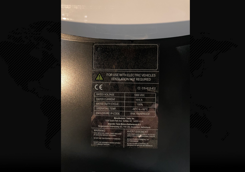 特斯拉V4超充機箱數據