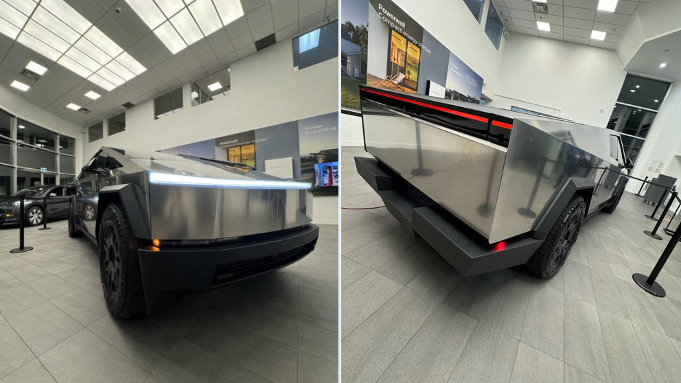 Cybertruck實車陸續進駐北美特斯拉實體店面
