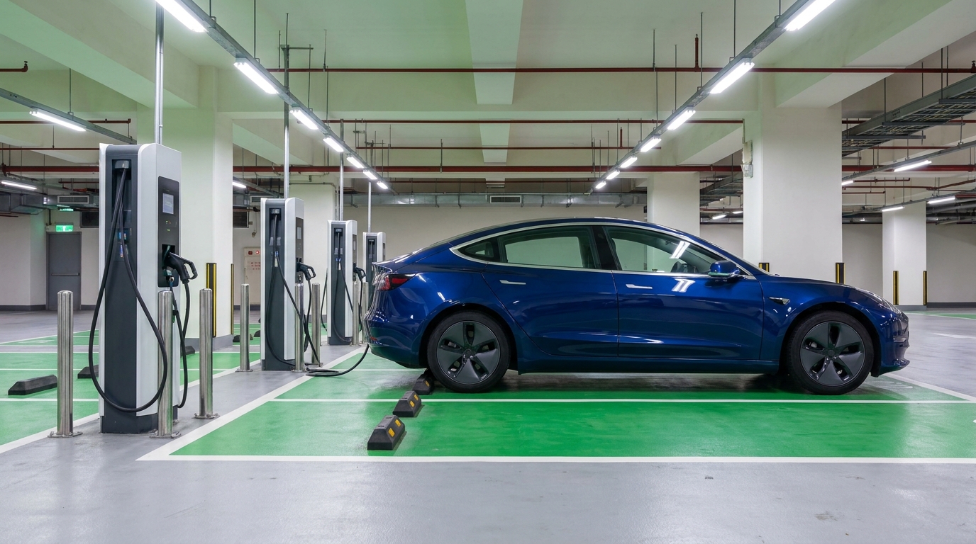 社區地下停車場充電示意圖