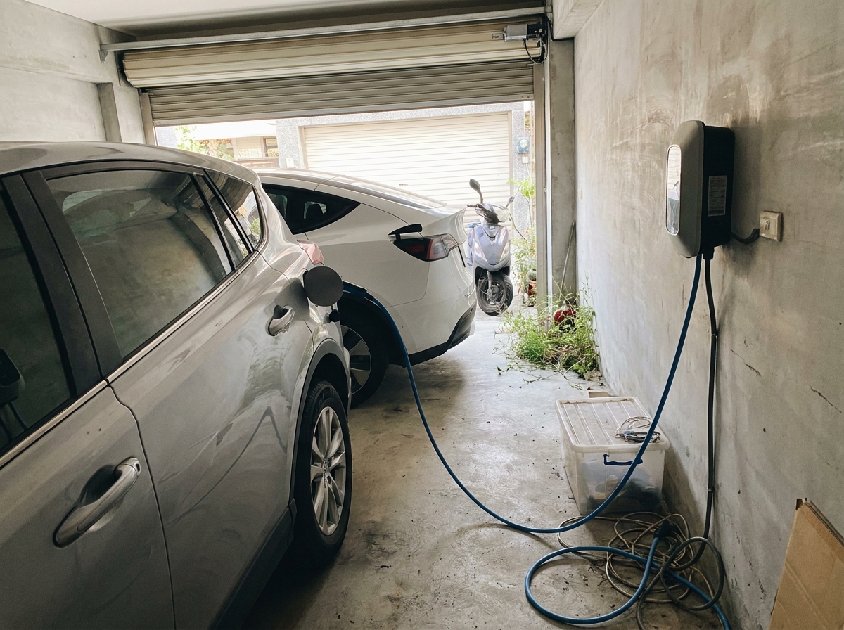 家用充電樁安裝示意圖